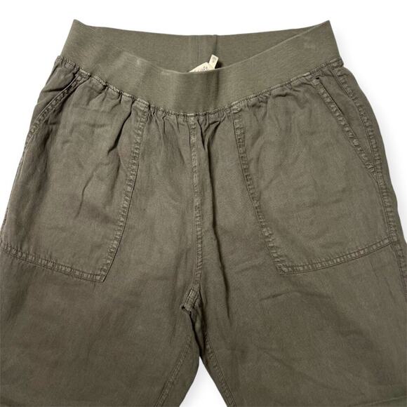Faherty Arlie Day Pant SIZE M Surplus Green Linen Blend Pull-On Jogger - Picture 8 of 10